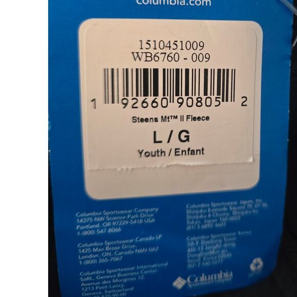 Columbia NWT Green Black Full Zip Pockets Winter BOYS Jacket L - Picture 4 of 5